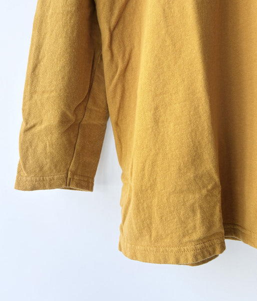 DIGAWEL/L/S T-shirt (Garment dye) (MUSTARD)