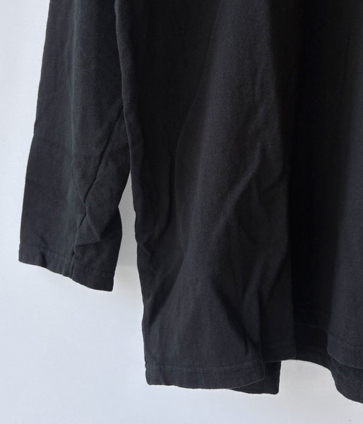 DIGAWEL/L/S T-shirt (Garment dye) (BLACK)