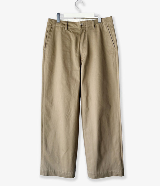 UNIVERSAL PRODUCTS./NO TUCK CHINO TROUSERS (CAMEL)