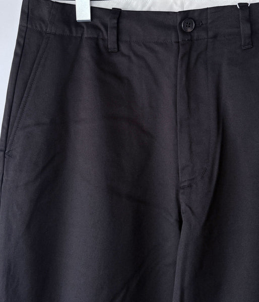 UNIVERSAL PRODUCTS./NO TUCK CHINO TROUSERS (BLACK)
