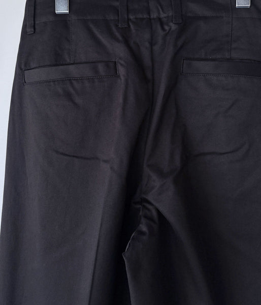 UNIVERSAL PRODUCTS./2TUCK WIDE CHINO TROUSERS (BLACK)