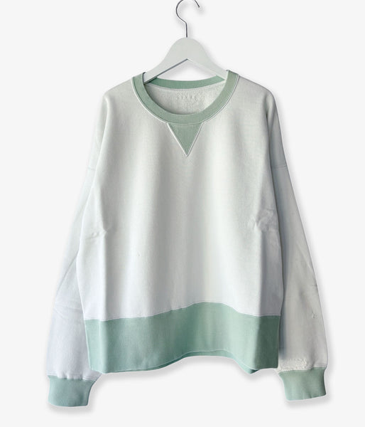 visvim/FELLOW SWEAT L/S 2-TONE CRASH (LTGREEN)