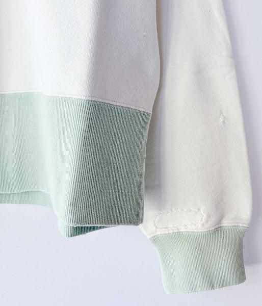 visvim/FELLOW SWEAT L/S 2-TONE CRASH (LTGREEN)