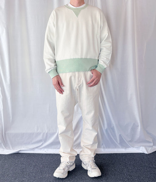 visvim/FELLOW SWEAT L/S 2-TONE CRASH (LTGREEN)
