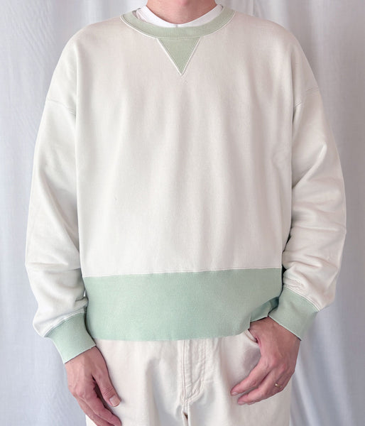 visvim/FELLOW SWEAT L/S 2-TONE CRASH (LTGREEN)