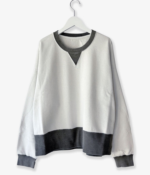 visvim/FELLOW SWEAT L/S 2-TONE CRASH (BLACK)
