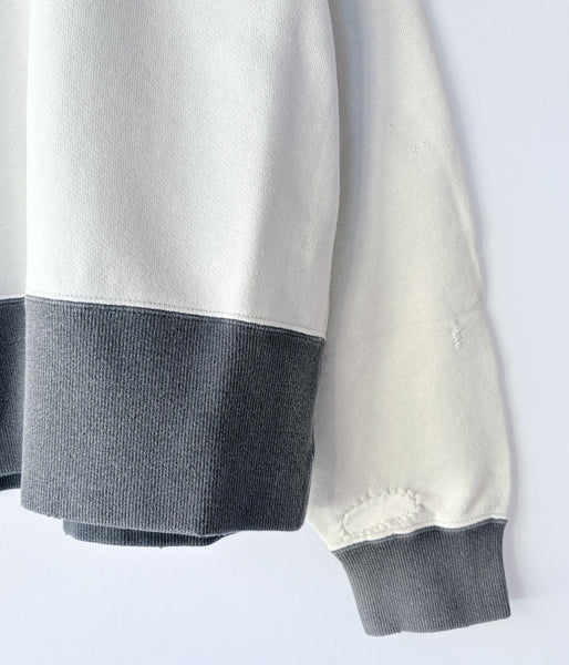 visvim/FELLOW SWEAT L/S 2-TONE CRASH (BLACK)