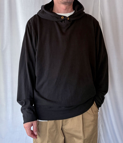 DIGAWEL/Hoodie sweat shirt (Garment dye) (BLACK)