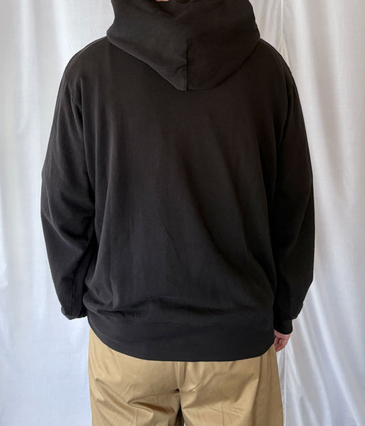 DIGAWEL/Hoodie sweat shirt (Garment dye) (BLACK)