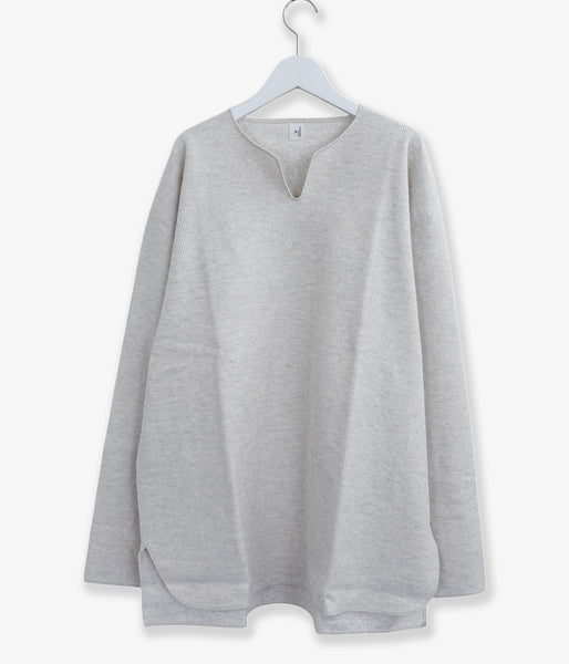 blurhms ROOTSTOCK/ROUGH&SMOOTH THERMAL OVER NECK LS (HEATHER OATMEAL)