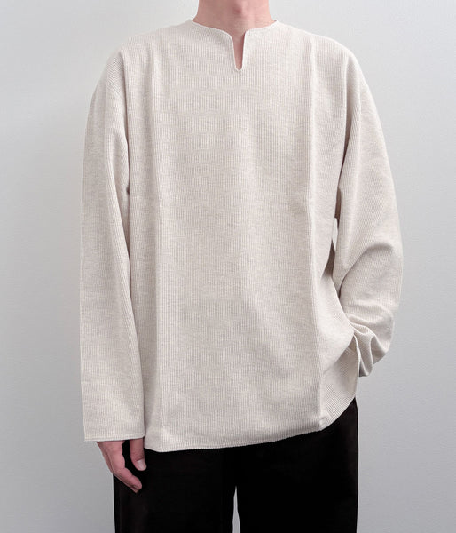 blurhms ROOTSTOCK/ROUGH&SMOOTH THERMAL OVER NECK LS (HEATHER OATMEAL)