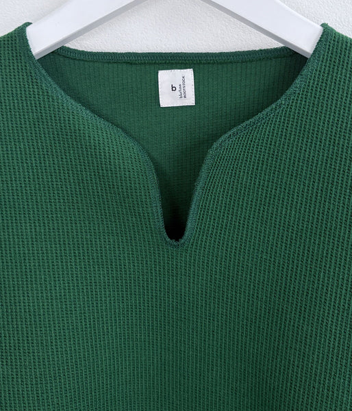 blurhms ROOTSTOCK/ROUGH&SMOOTH THERMAL OVER NECK LS (DARK GREEN)