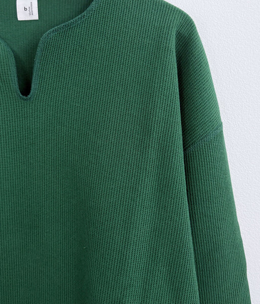 blurhms ROOTSTOCK/ROUGH&SMOOTH THERMAL OVER NECK LS (DARK GREEN)