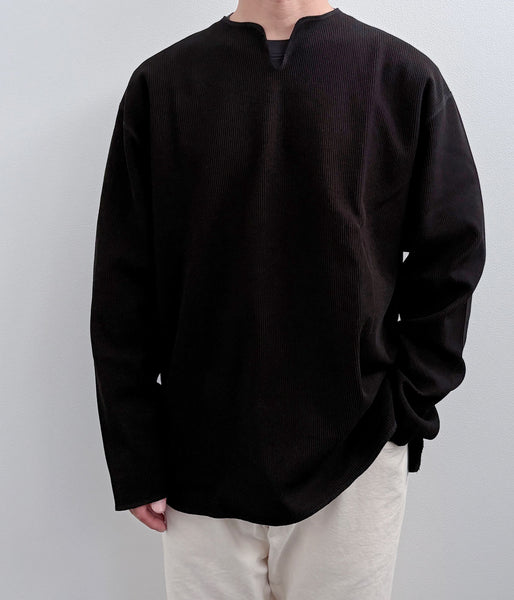 blurhms ROOTSTOCK/ROUGH&SMOOTH THERMAL OVER NECK LS (BLACK)