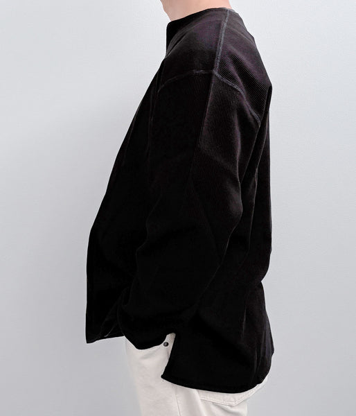 blurhms ROOTSTOCK/ROUGH&SMOOTH THERMAL OVER NECK LS (BLACK)