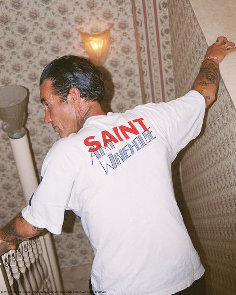 SAINT MICHAEL/AMY_SS T-SHIRT/BACK TO BLK/WHITE