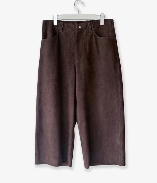 UNIVERSAL PRODUCTS./SUEDE TROUSERS (BROWN)