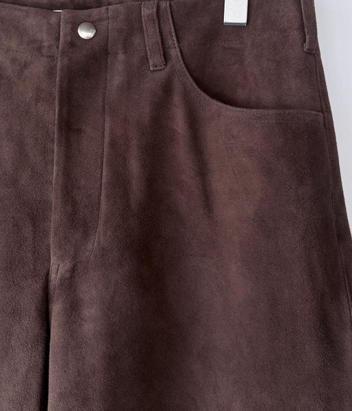 UNIVERSAL PRODUCTS./SUEDE TROUSERS (BROWN)
