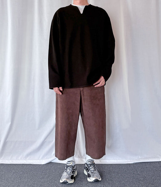 UNIVERSAL PRODUCTS./SUEDE TROUSERS (BROWN)