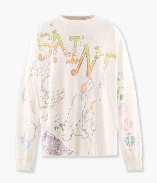 SAINT MICHAEL/COCO_LS T-SHIRT/COCO/WHITE