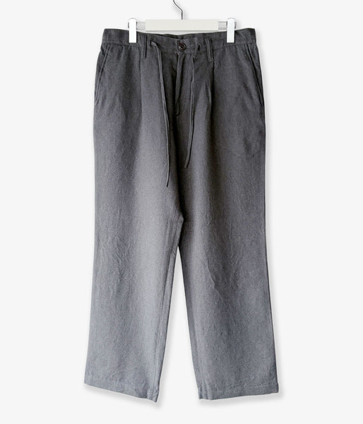 nonnative/LABORER EASY TROUSERS WOOL COTTON TWILL (HEATHER CHARCOAL)