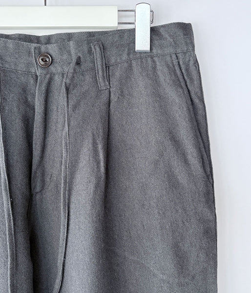 nonnative/LABORER EASY TROUSERS WOOL COTTON TWILL (HEATHER CHARCOAL)