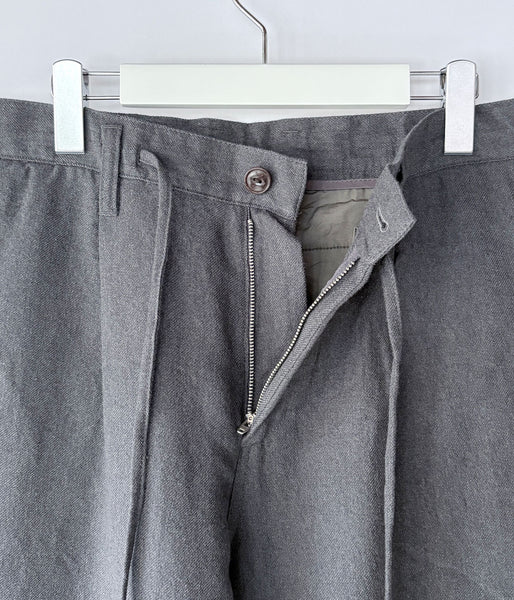 nonnative/LABORER EASY TROUSERS WOOL COTTON TWILL (HEATHER CHARCOAL)