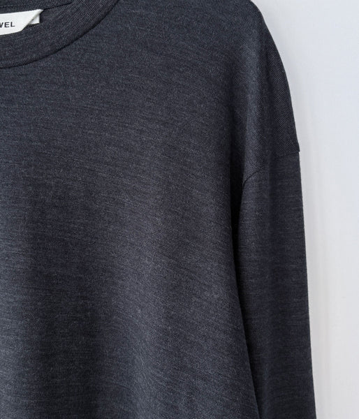 DIGAWEL/Merino wool L/S T-shirt (C.GRAY)