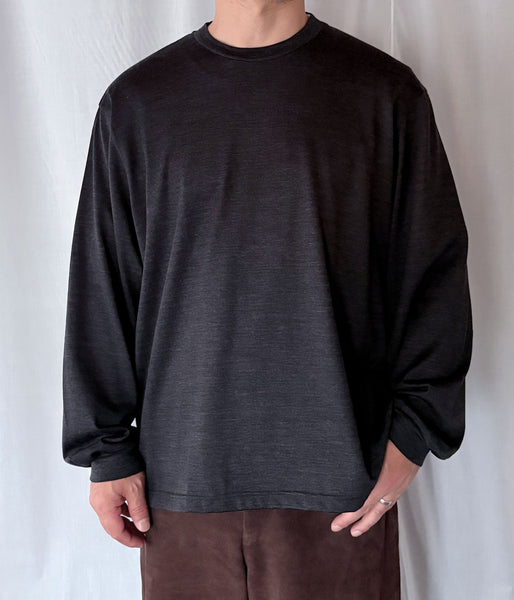 DIGAWEL/Merino wool L/S T-shirt (C.GRAY)
