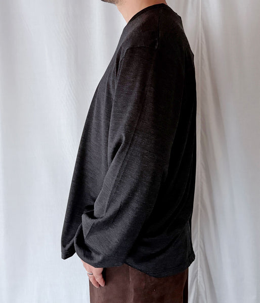 DIGAWEL/Merino wool L/S T-shirt (C.GRAY)