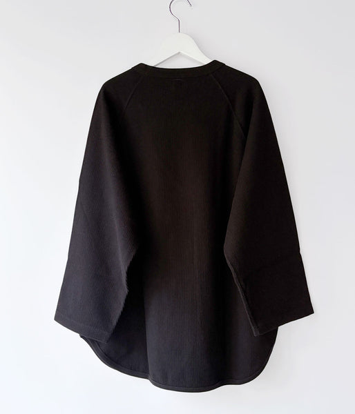 blurhms ROOTSTOCK/ROUGH&SMOOTH THERMAL BASEBALL RAGLAN TEE (BLACK)