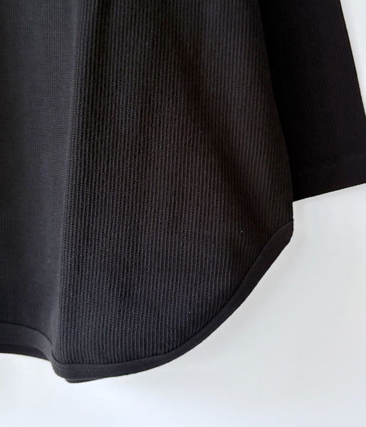 blurhms ROOTSTOCK/ROUGH&SMOOTH THERMAL BASEBALL RAGLAN TEE (BLACK)