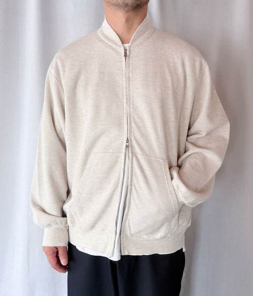 blurhms ROOTSTOCK/ROUGH&SMOOTH THERMAL BLOUSON(HEATHER OATMEAL)