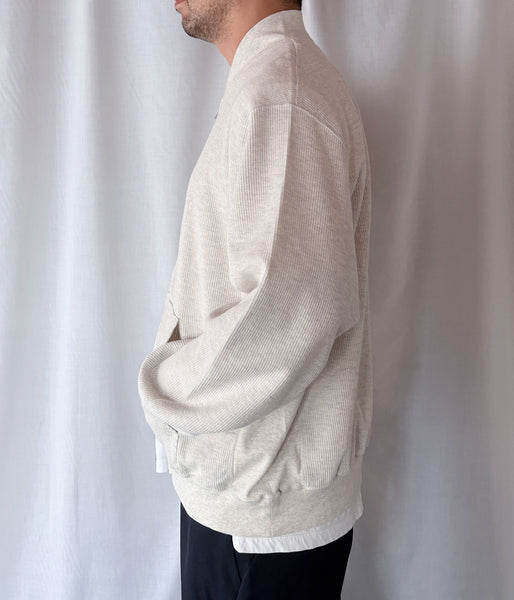 blurhms ROOTSTOCK/ROUGH&SMOOTH THERMAL BLOUSON(HEATHER OATMEAL)