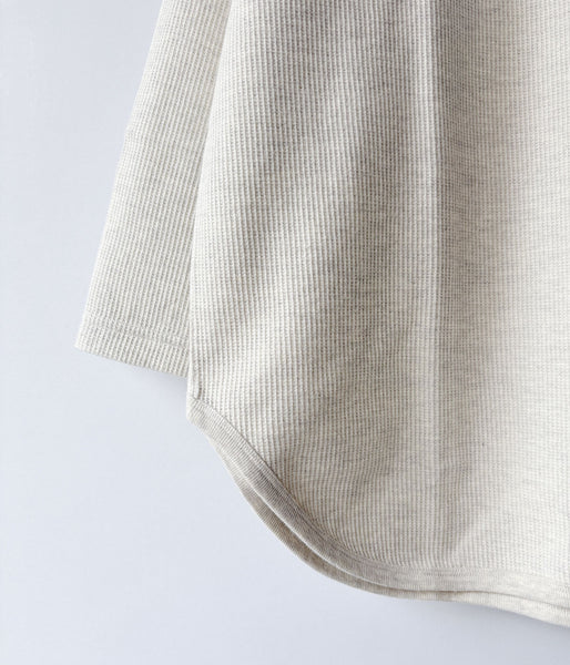 blurhms ROOTSTOCK/ROUGH&SMOOTH THERMAL BASEBALL RAGLAN TEE (HEATHER OATMEAL)