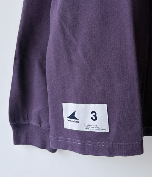 DESCENDANT/OTL ORGANIC COTTON LS PIGMENT DYE (PURPLE)
