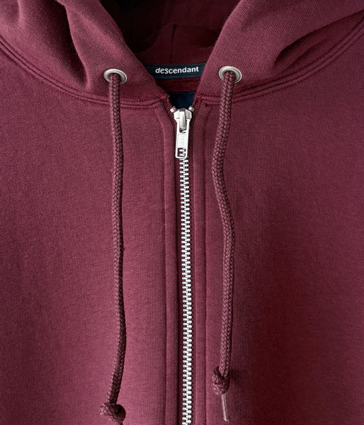 DESCENDANT/PX ZIP HOODY (BURGUNDY)