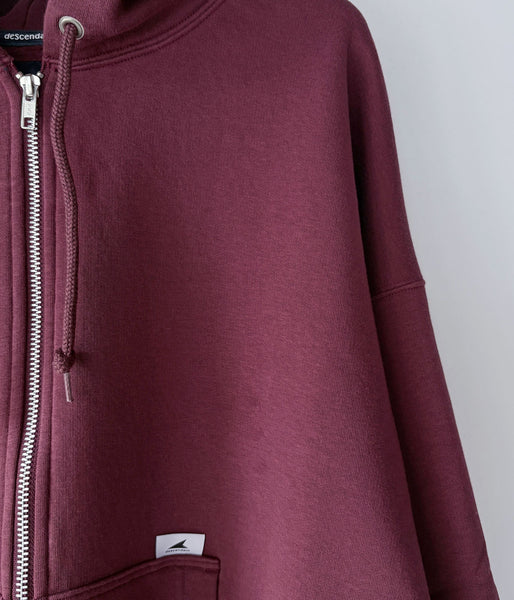 DESCENDANT/PX ZIP HOODY (BURGUNDY)