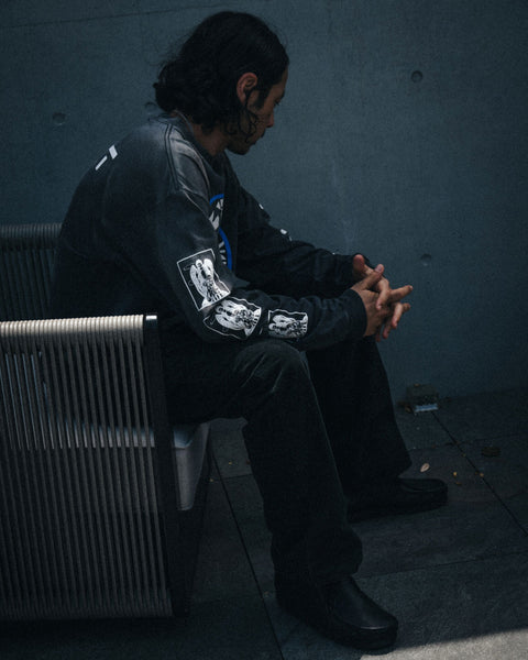 SAINT MICHAEL/LS T-SHIRT/PEACE/BLACK