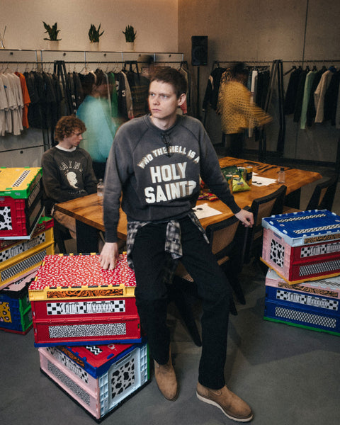 SAINT MICHAEL/RAGLAN CRW N SWT/HOLY SAINT？/BLK