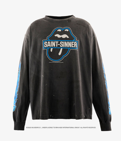 SAINT MICHAEL/TRS_LS T-SHIRT/FIRE/BLACK
