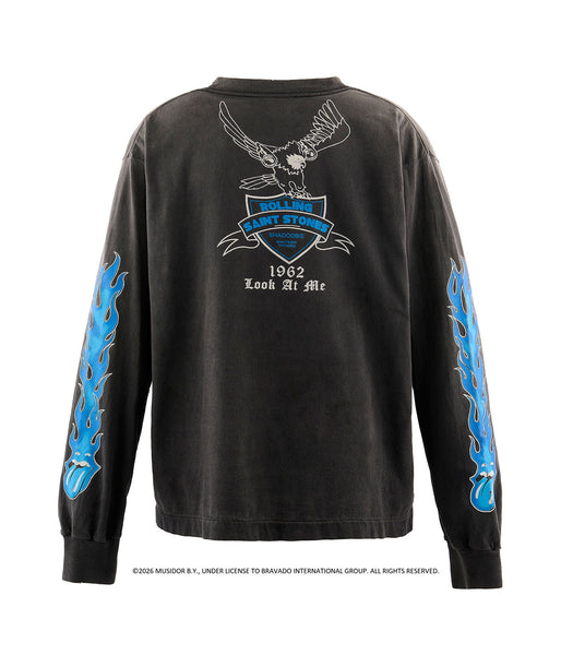 SAINT MICHAEL/TRS_LS T-SHIRT/FIRE/BLACK