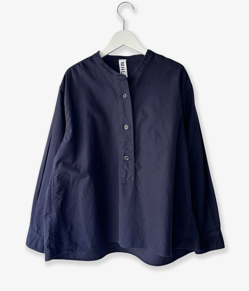 MHL./SOFT HOPSACK SHIRT WOMENS (DARK NAVY)