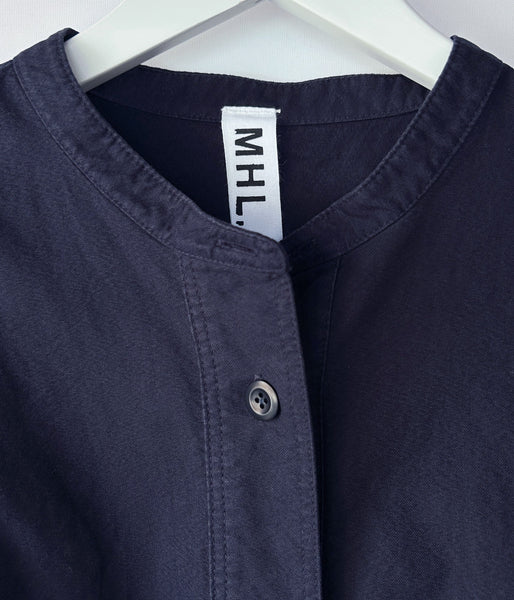 MHL./SOFT HOPSACK SHIRT WOMENS (DARK NAVY)
