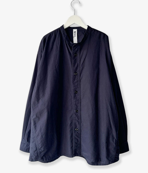 MHL./SOFT HOPSACK SHIRT (DARK NAVY)
