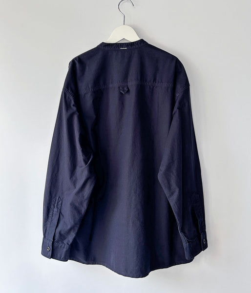MHL./SOFT HOPSACK SHIRT (DARK NAVY)