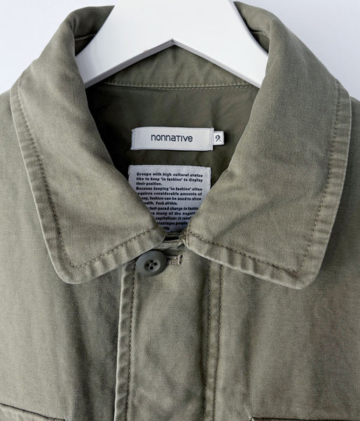 nonnative/TROOPER JACKET COTTON BACK SATIN VW WITH WINDSTOPPER® (OLIVE BLACK)
