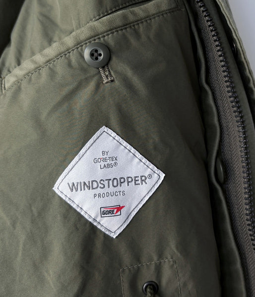 nonnative/TROOPER JACKET COTTON BACK SATIN VW WITH WINDSTOPPER® (OLIVE BLACK)