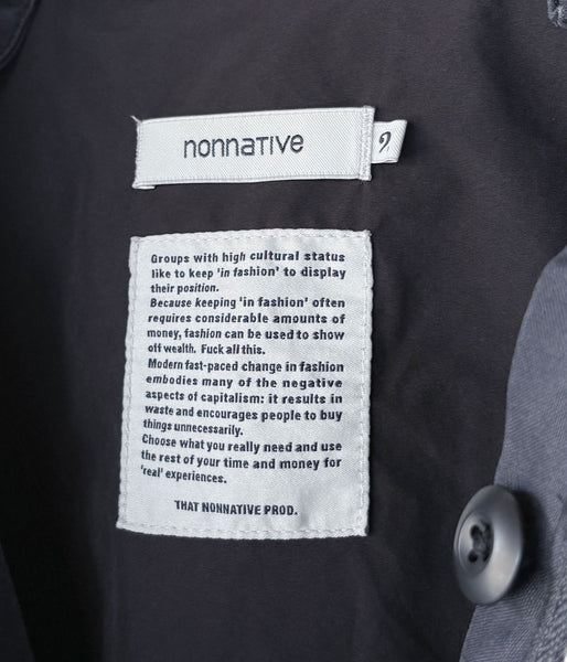nonnative/TROOPER JACKET COTTON BACK SATIN VW WITH WINDSTOPPER® (BLACK)