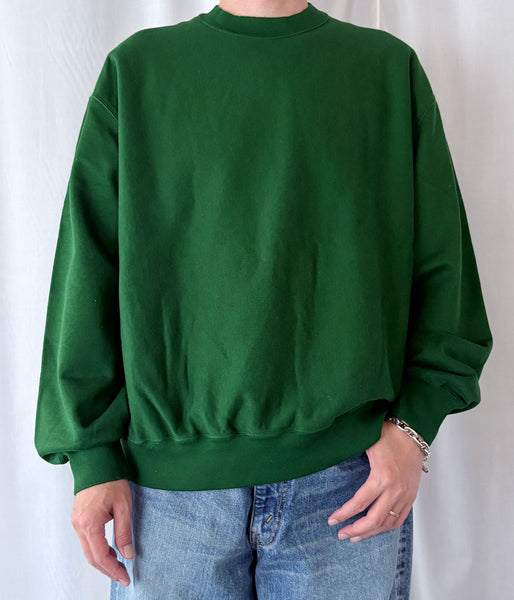 blurhms ROOTSTOCK/SOFT&HARD CREW-NECK P/O WIDE (DarkGreen)